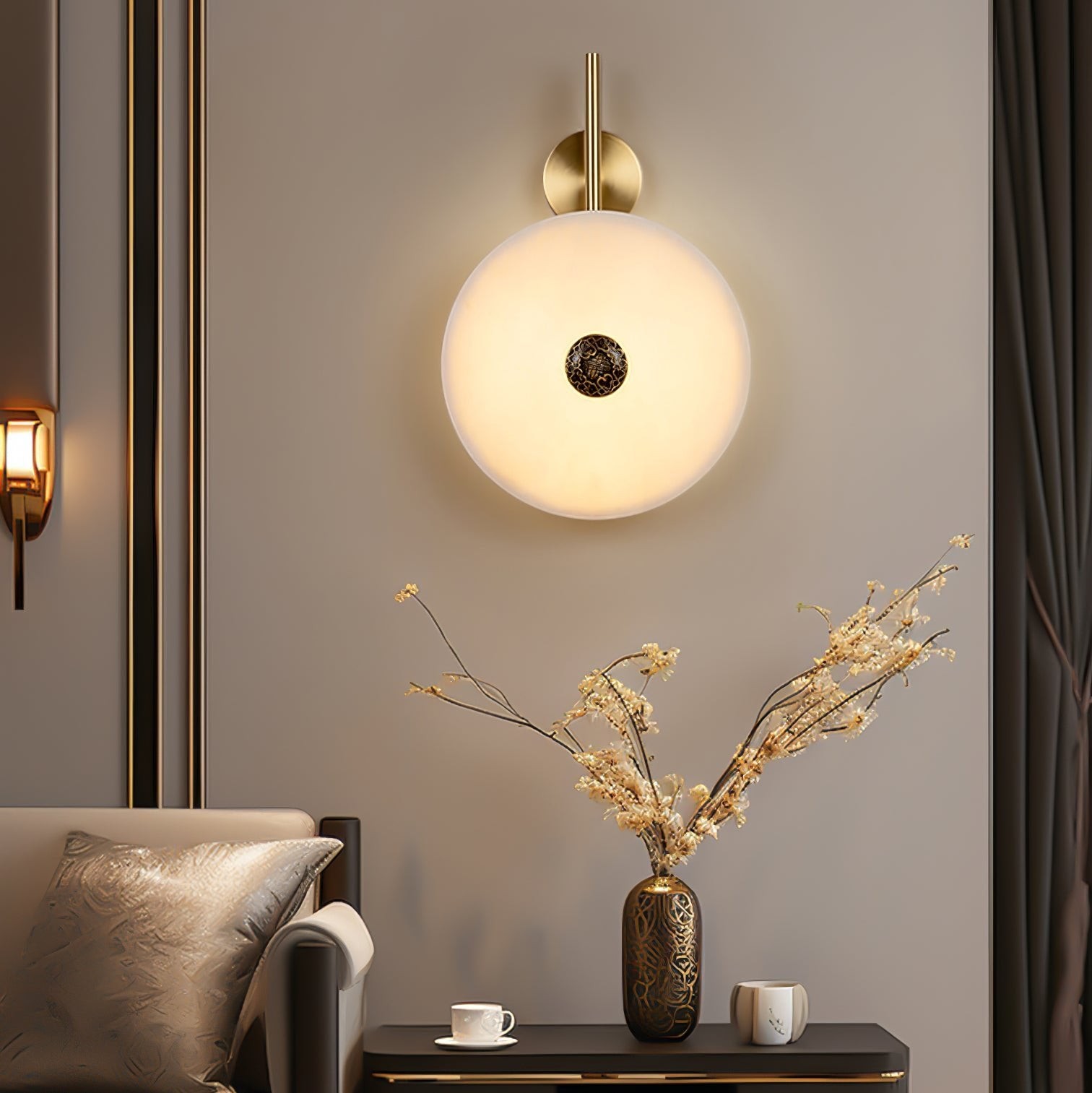 Light Luxury Disc-Shaped Wall Lamp K225