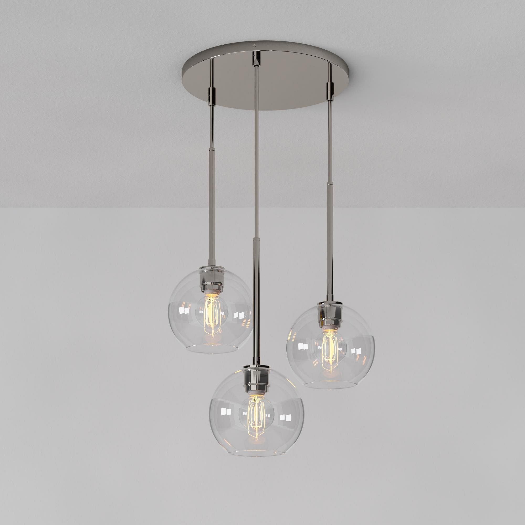 Selvion Minimalist Crystal Chandelier - Handcrafted Glass Sculptural Lighting Fixture K1220