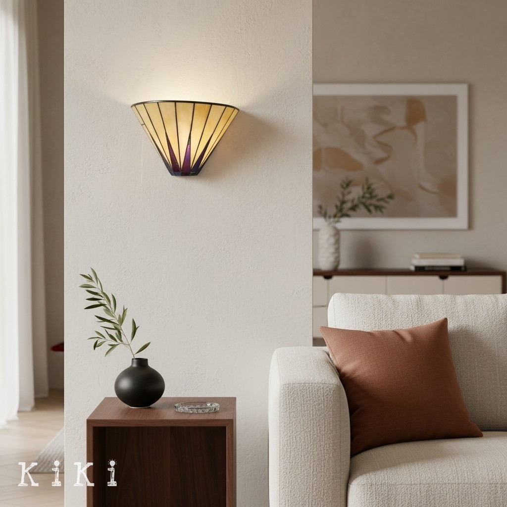 TF Dark Tiffany Style Wall Lamp - Artistic Star Design Sconce for Bedroom or Hallway K1896