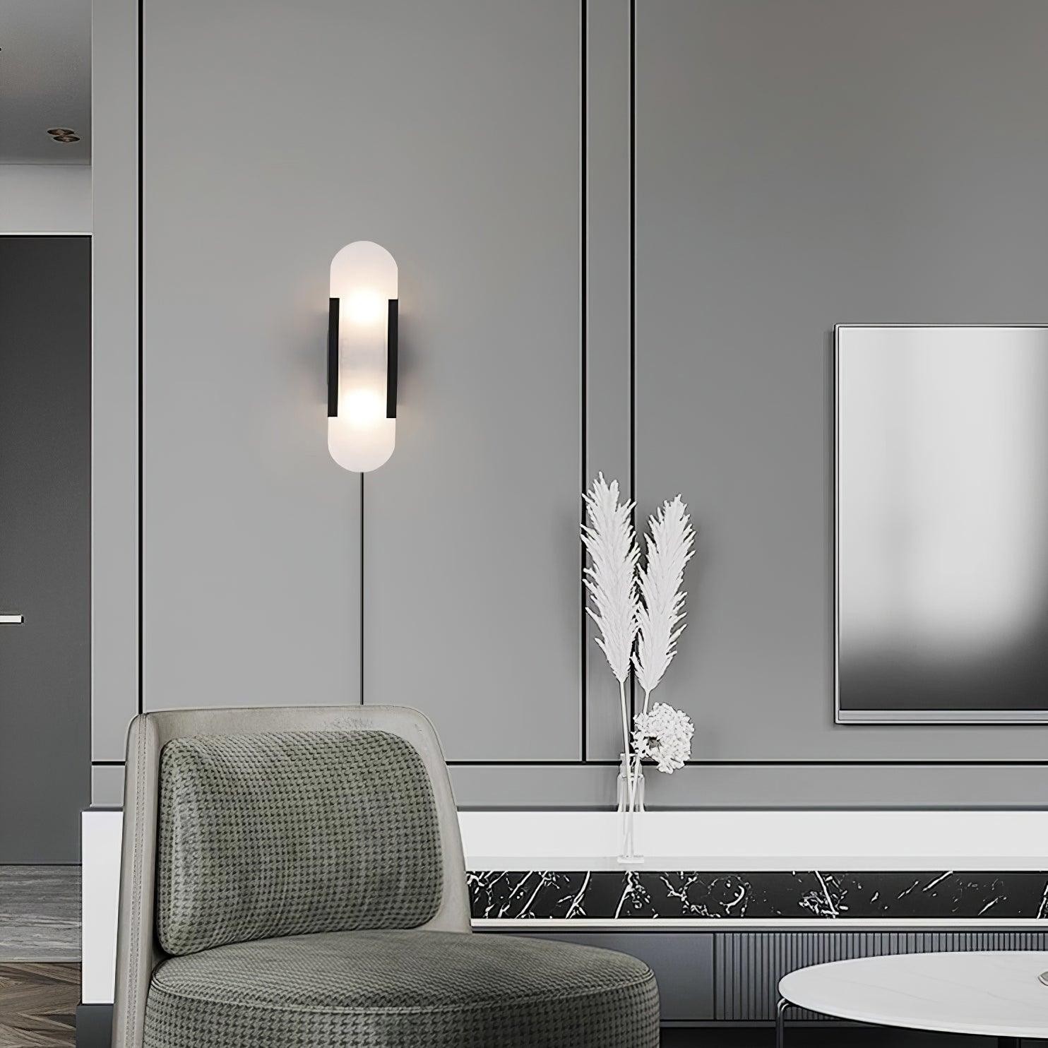 Alabaster Elongated Plug In Wall Lamp K501