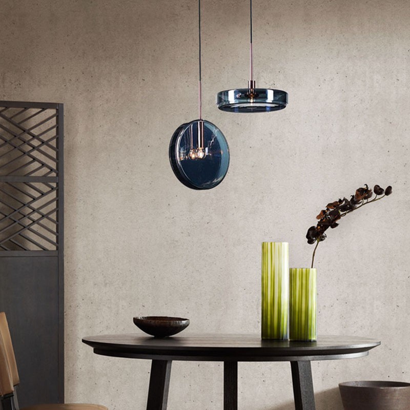 Dark Blue Glass Pendant Lamp