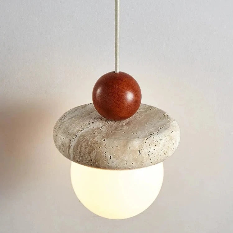Cream Travertine Pendant Lamp D926