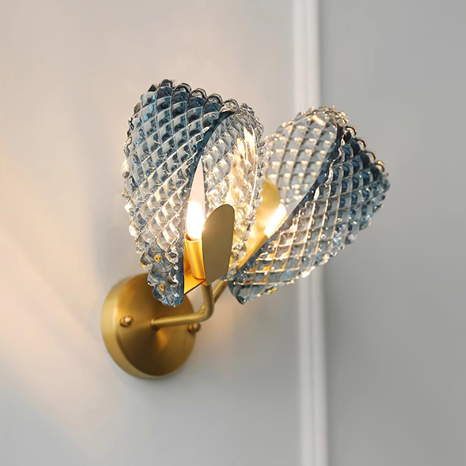 Creative Light Luxury Blue Ribbon Wall Lamp K265