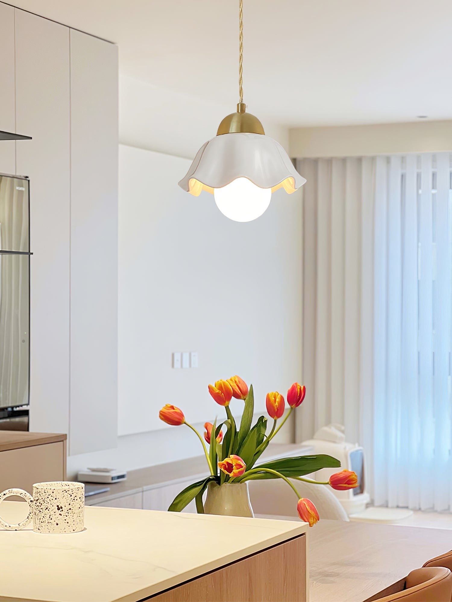 Ceramics Floral Pendant Light K990