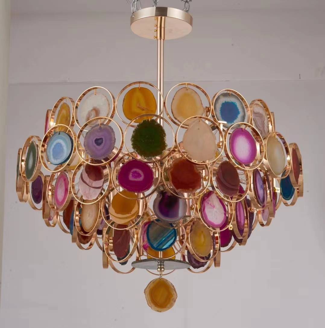 Slice Agate Chandelier/ Tower