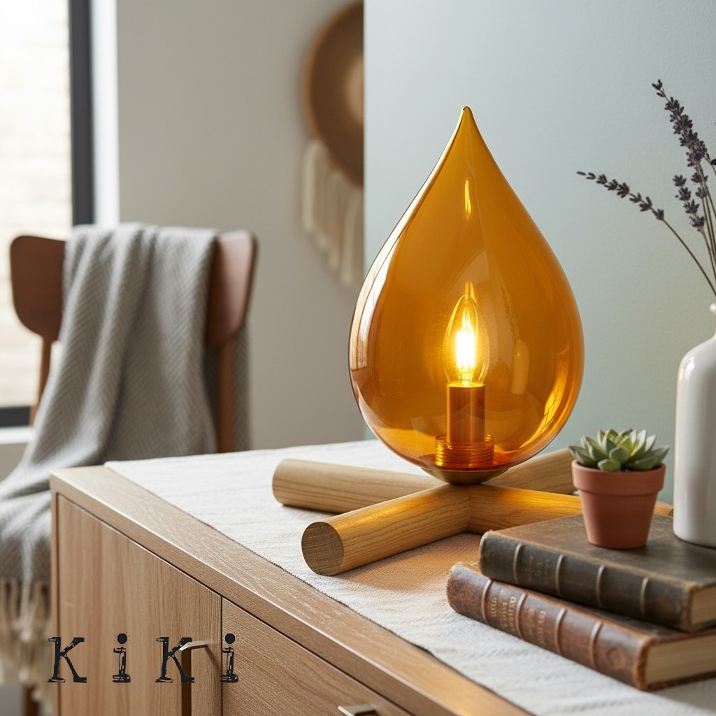 Funny Fire Shape Small Flame Table Lamp K381