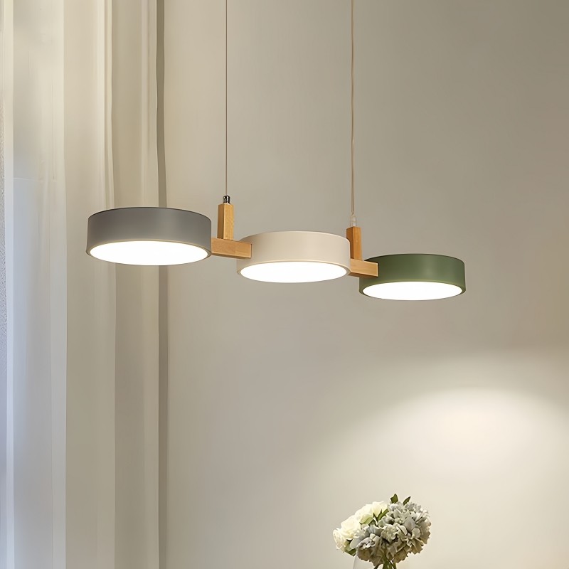 Nordic Modern Simple Macaron 3 Head Pendant Lamp K530