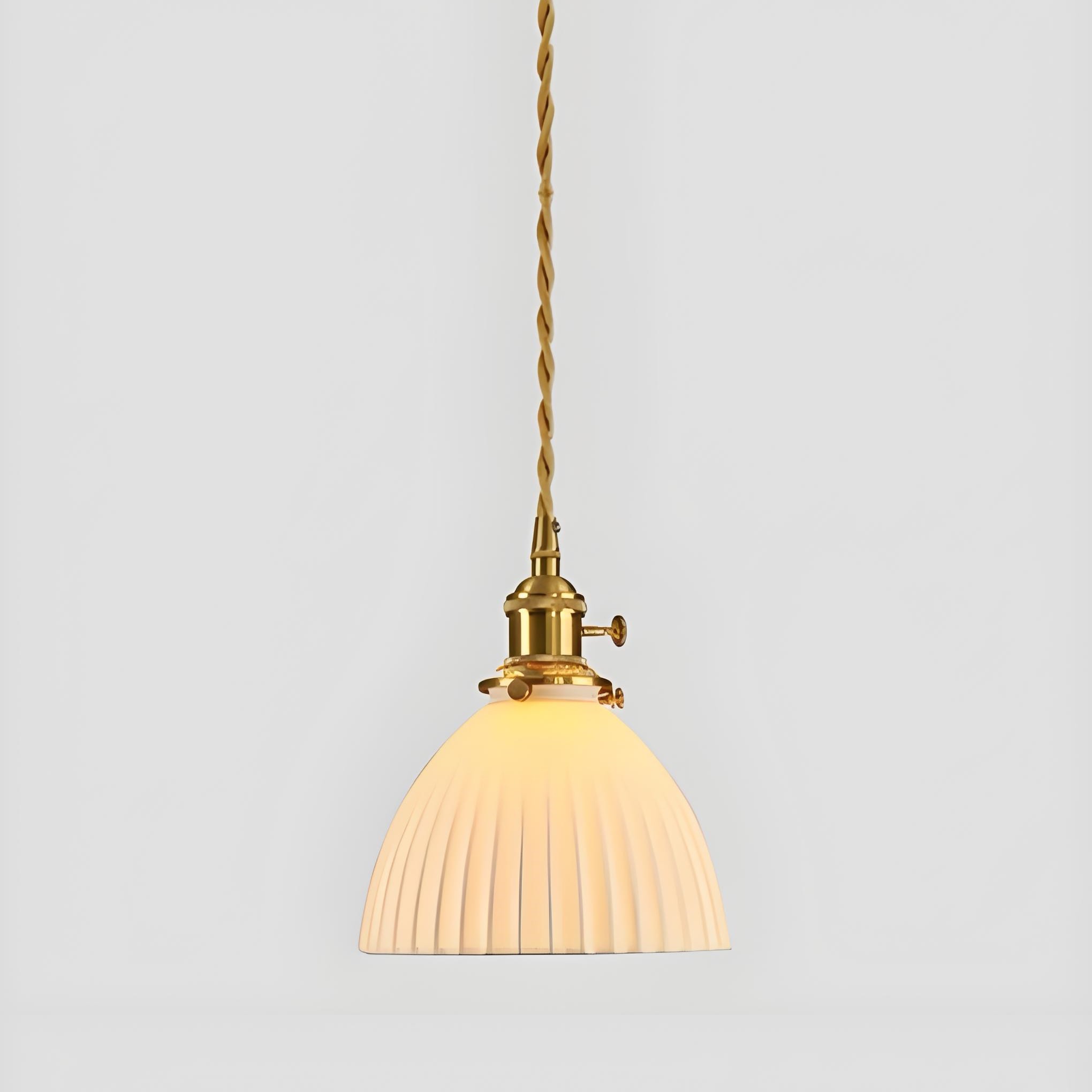 KiKi Ceramic Brass Pendant