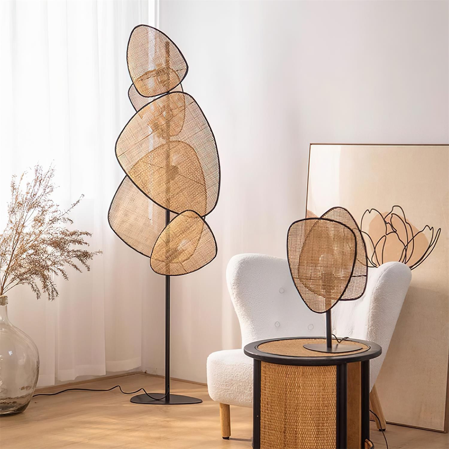 Creative Natural Rattan Floor Lamp K660