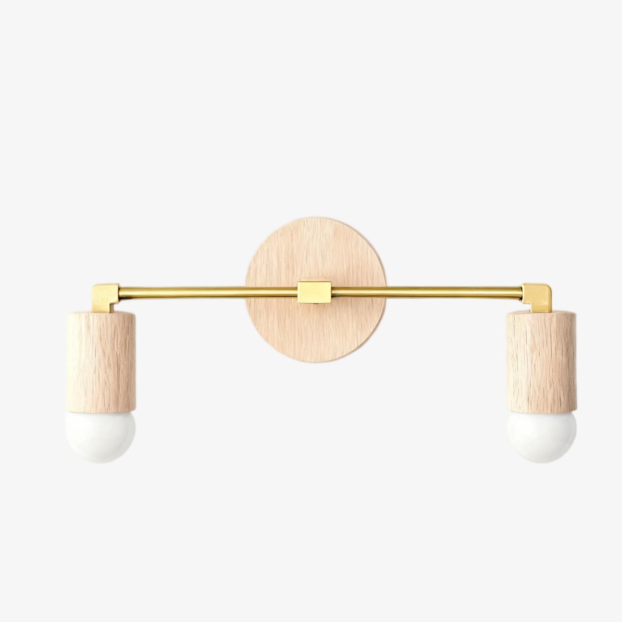 Mobilux Line Wood and Vanity Light - Bohemian Bathroom Lighting Fixture K1490