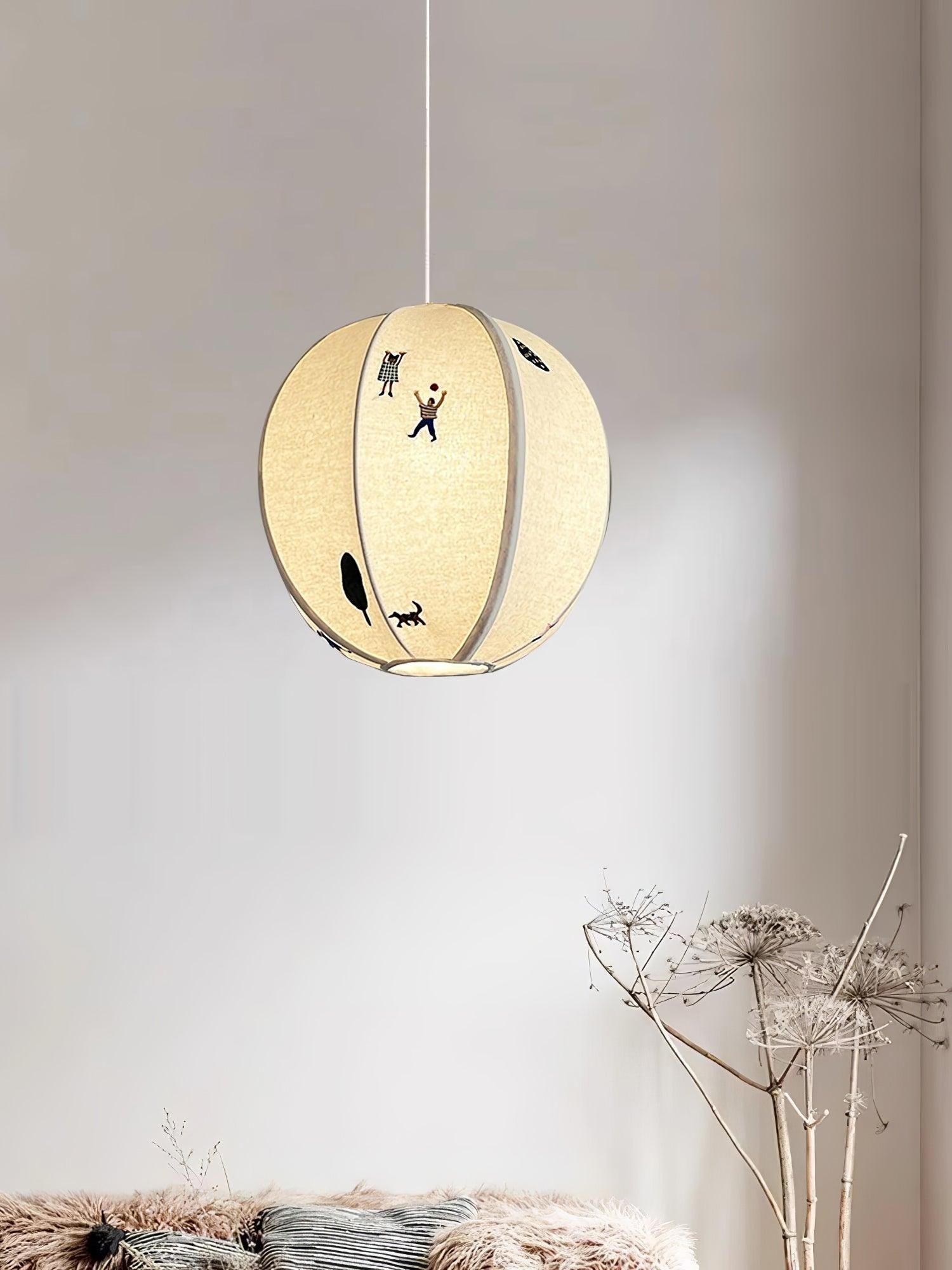 Park Embroidered Textile Pendant Lamp K576