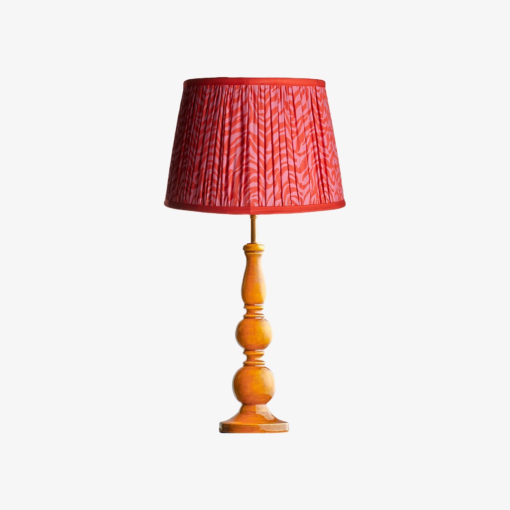 Grainora Wooden Base Fabric Shade Table Lamp - Modern Style for Living Room and Bedroom K2145