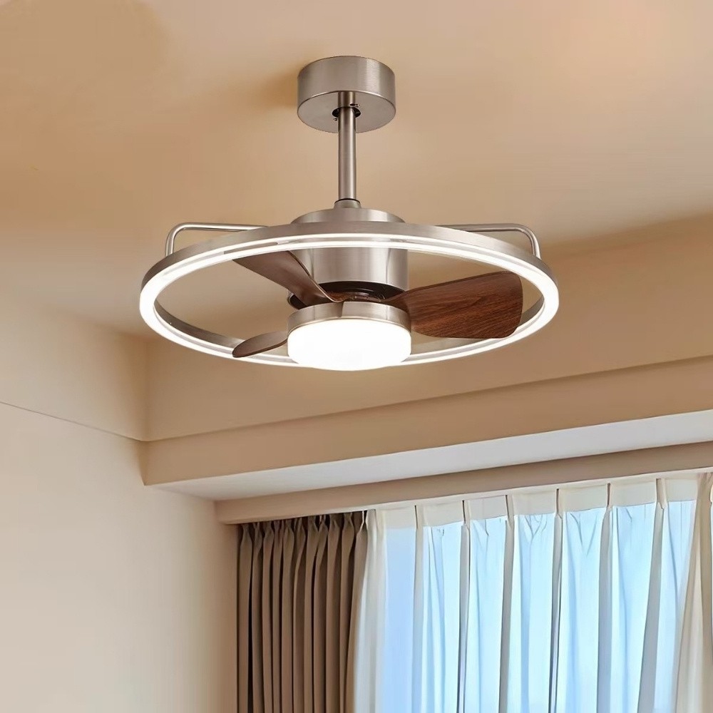 Retro Bauhaus Round Led Ceiling Fan Light K1109