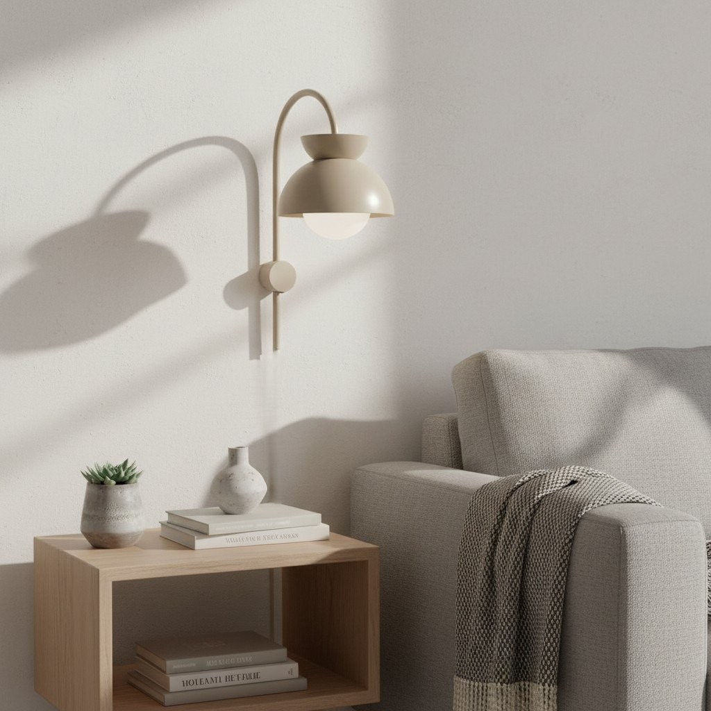 Aurelia Wall Lamp with Tiered Dome Design in Modern Metal for Bedroom or Hallway K1745