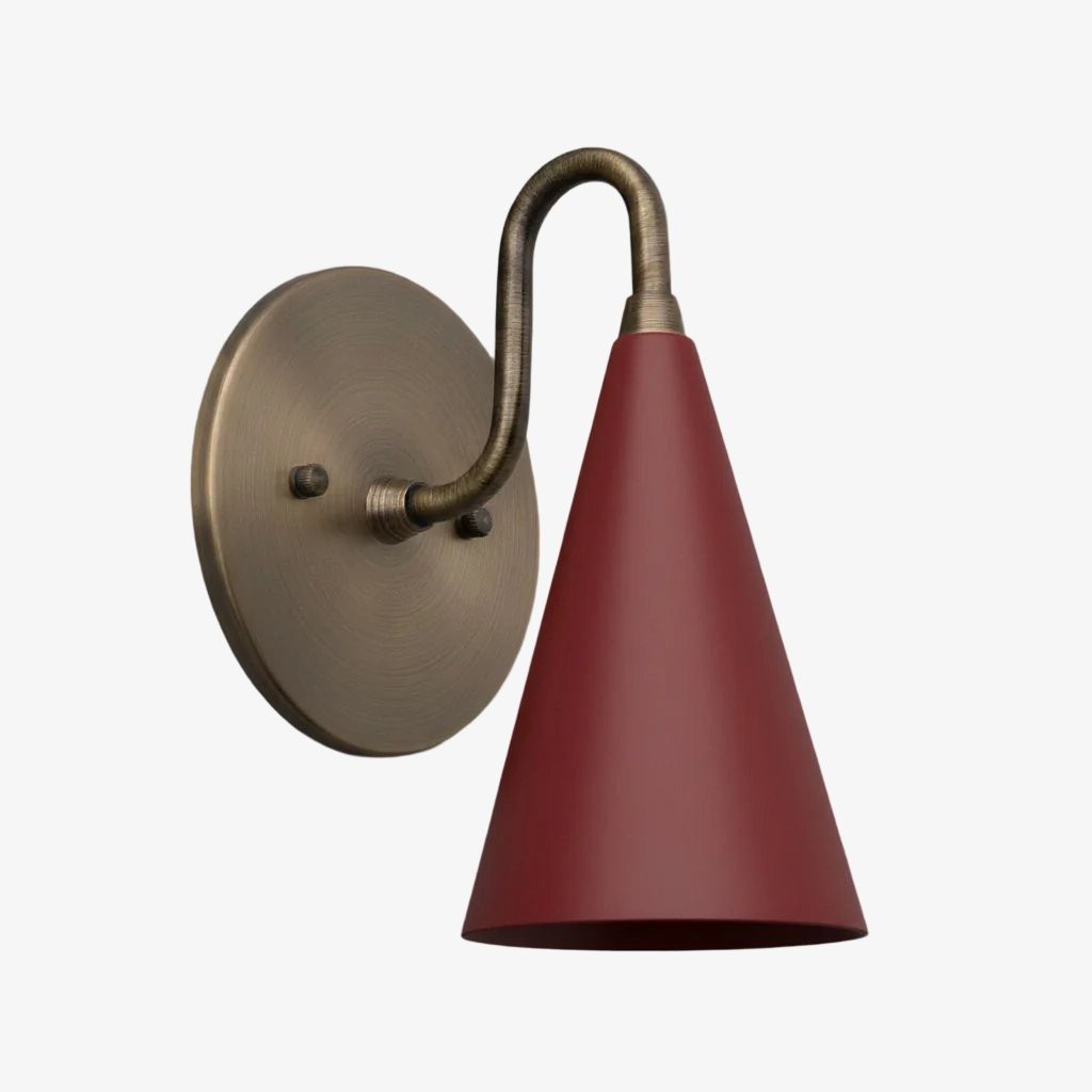 Curva Metal Cone Wall Lamp - Classic Vintage Accent Lighting for Hallway K1736