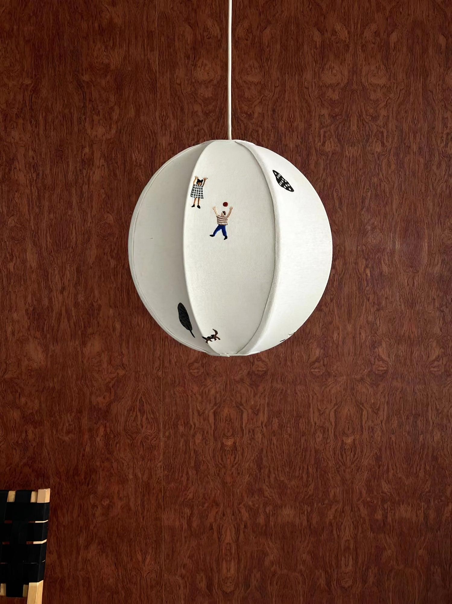 Park Embroidered Textile Pendant Lamp K576