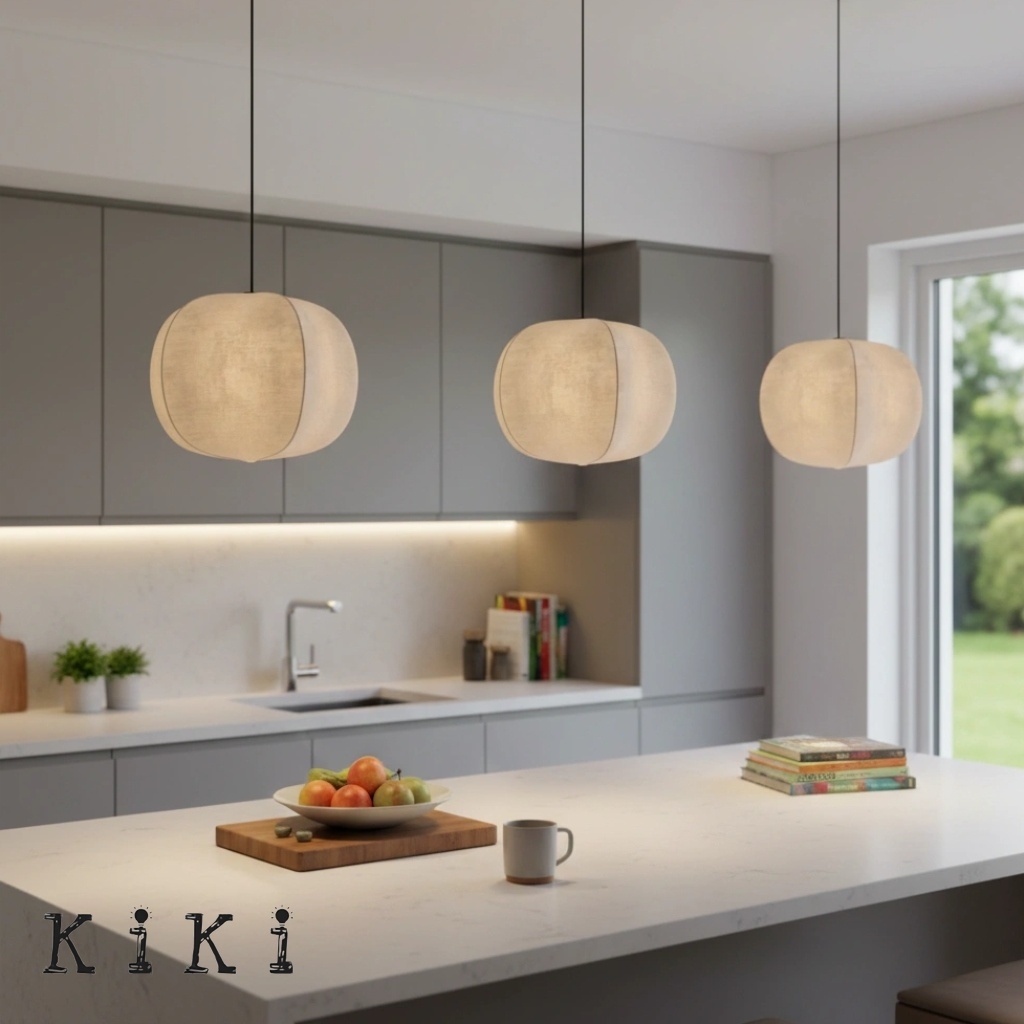 Diora Modern Silk Finish Pendant Lamp - Wabi Sabi Style Lighting for Interiors K1760