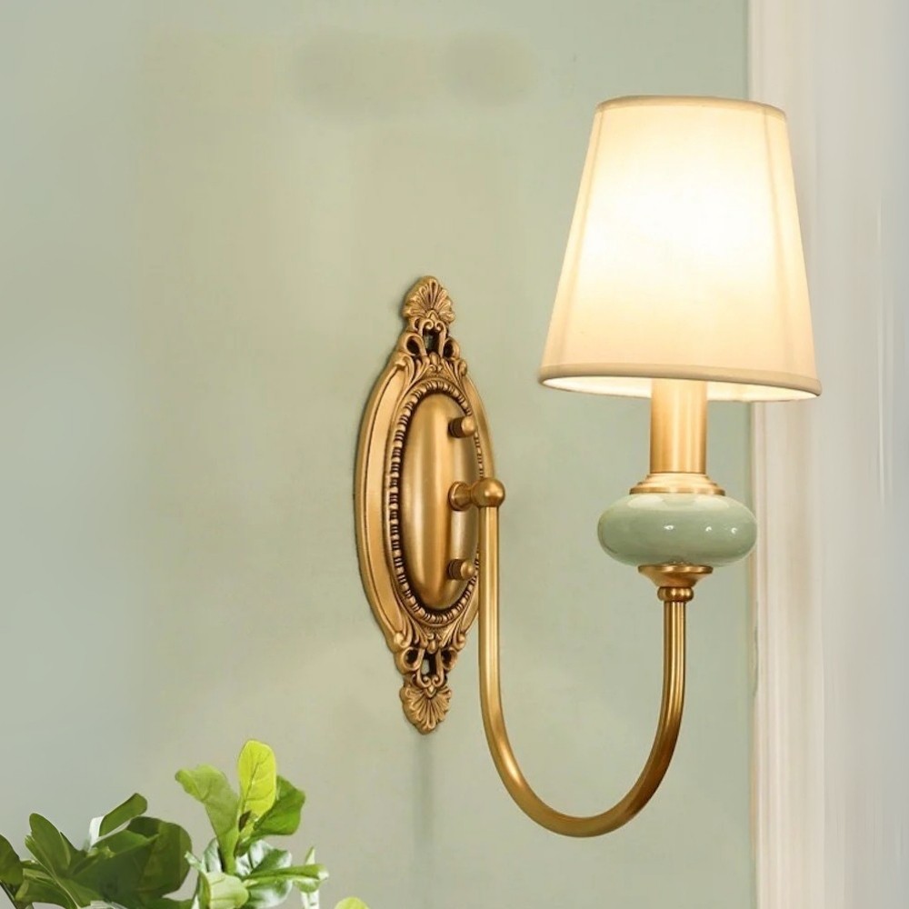 Rowanea Curved Fabric Shade Wall Light – Soft Ambient Light for Any Interior K1129