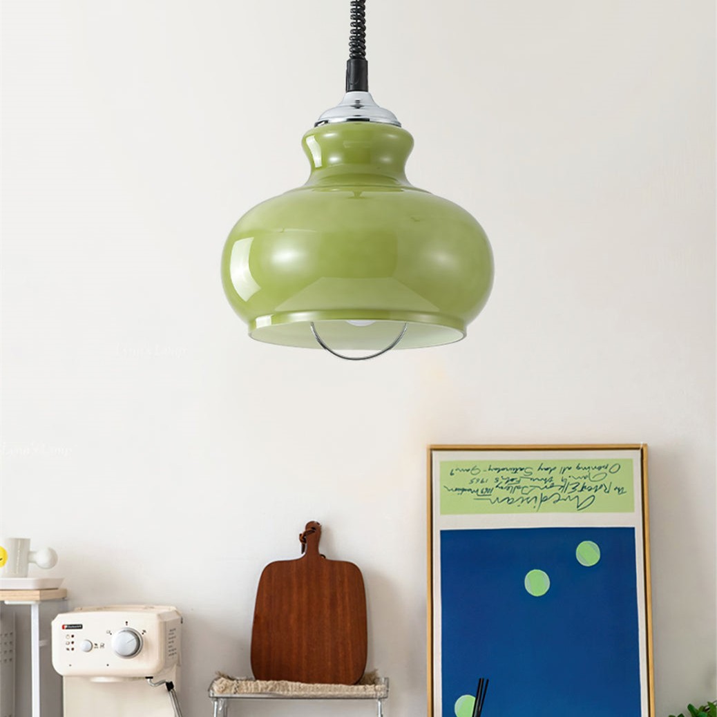 Retro Retractable Bauhaus Glass Pendant Light K198