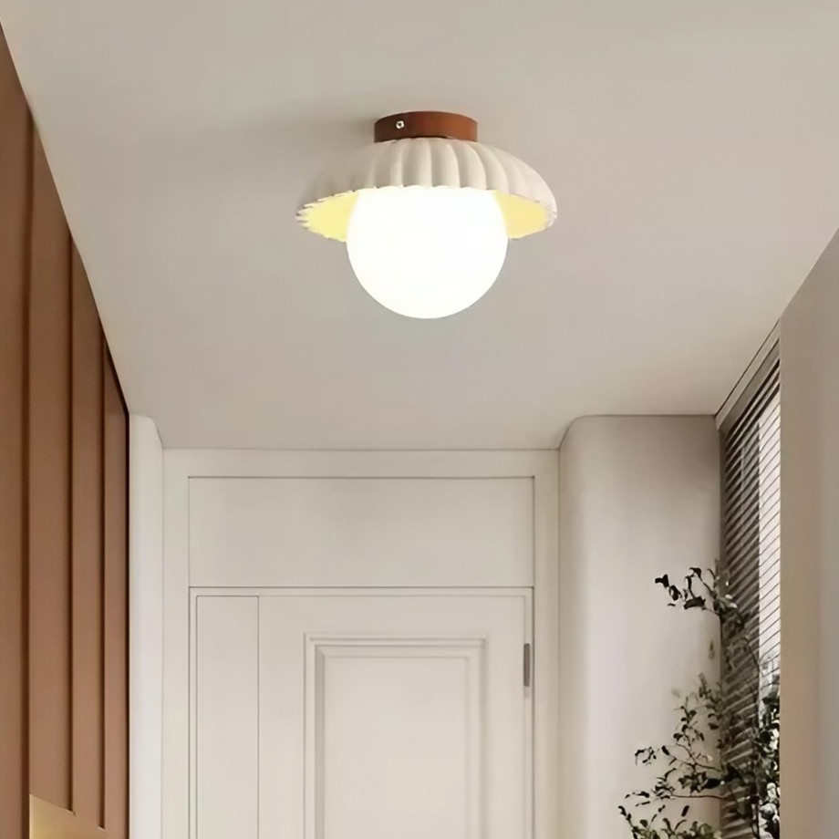 Alien Cream Ceiling Light - Resin Flower Ceiling Lamp for Living Room and Kitchen K227