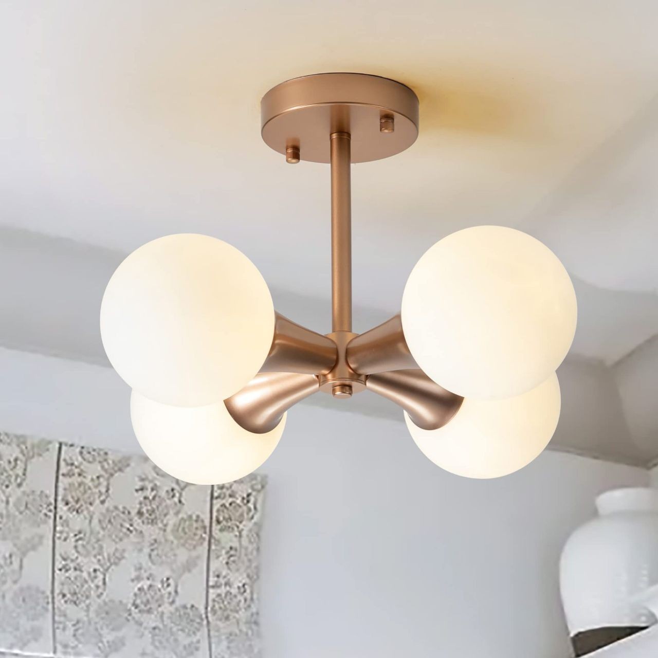 Mid Century Metal Multi Heads Globe Ceiling Lamp K118