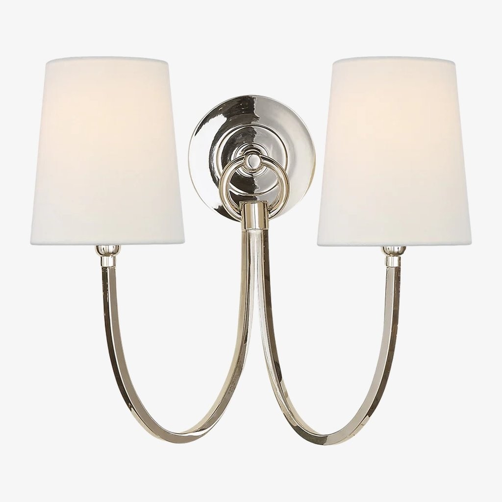 Roven Modern Classic Wall Sconce - Curved Design Double Light for Bedroom Use K1699