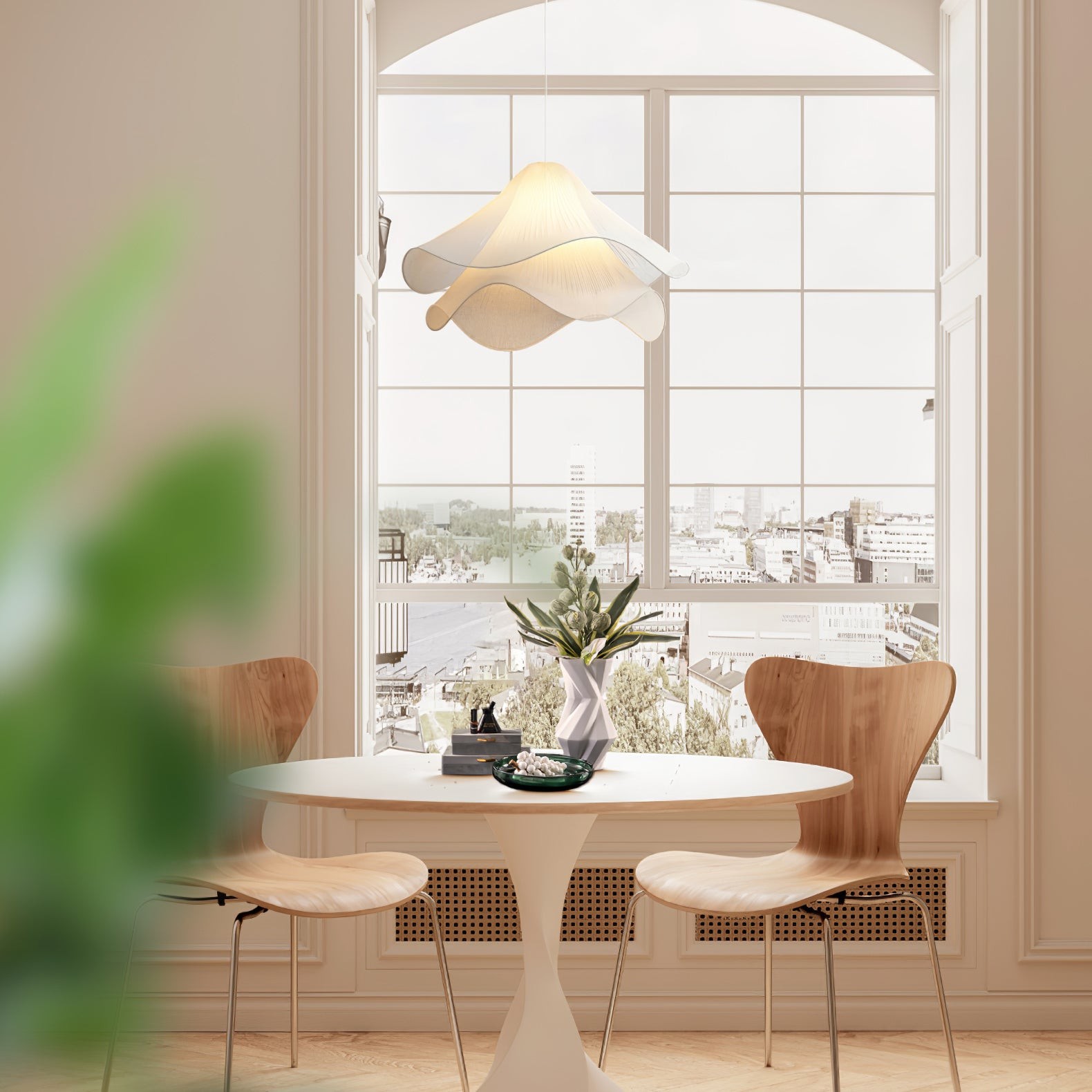 Ethereal Draped Shade Pendant Light – Modern Ambient Light for Bedrooms & Lounges K1192