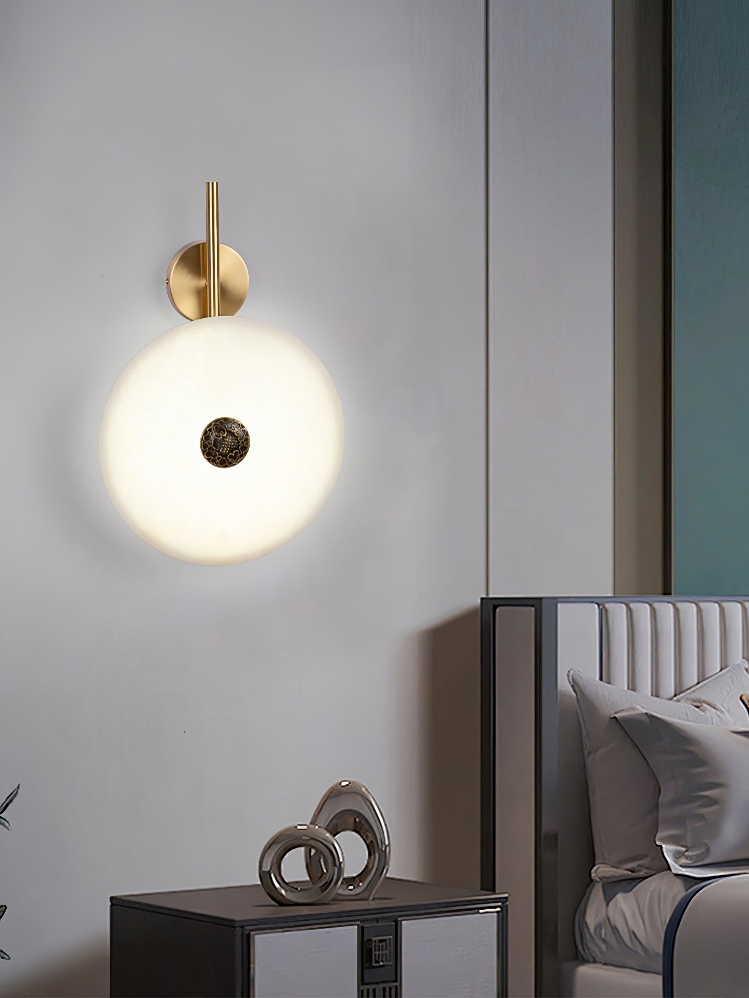 Alabaster Eclipse Wall Light D392