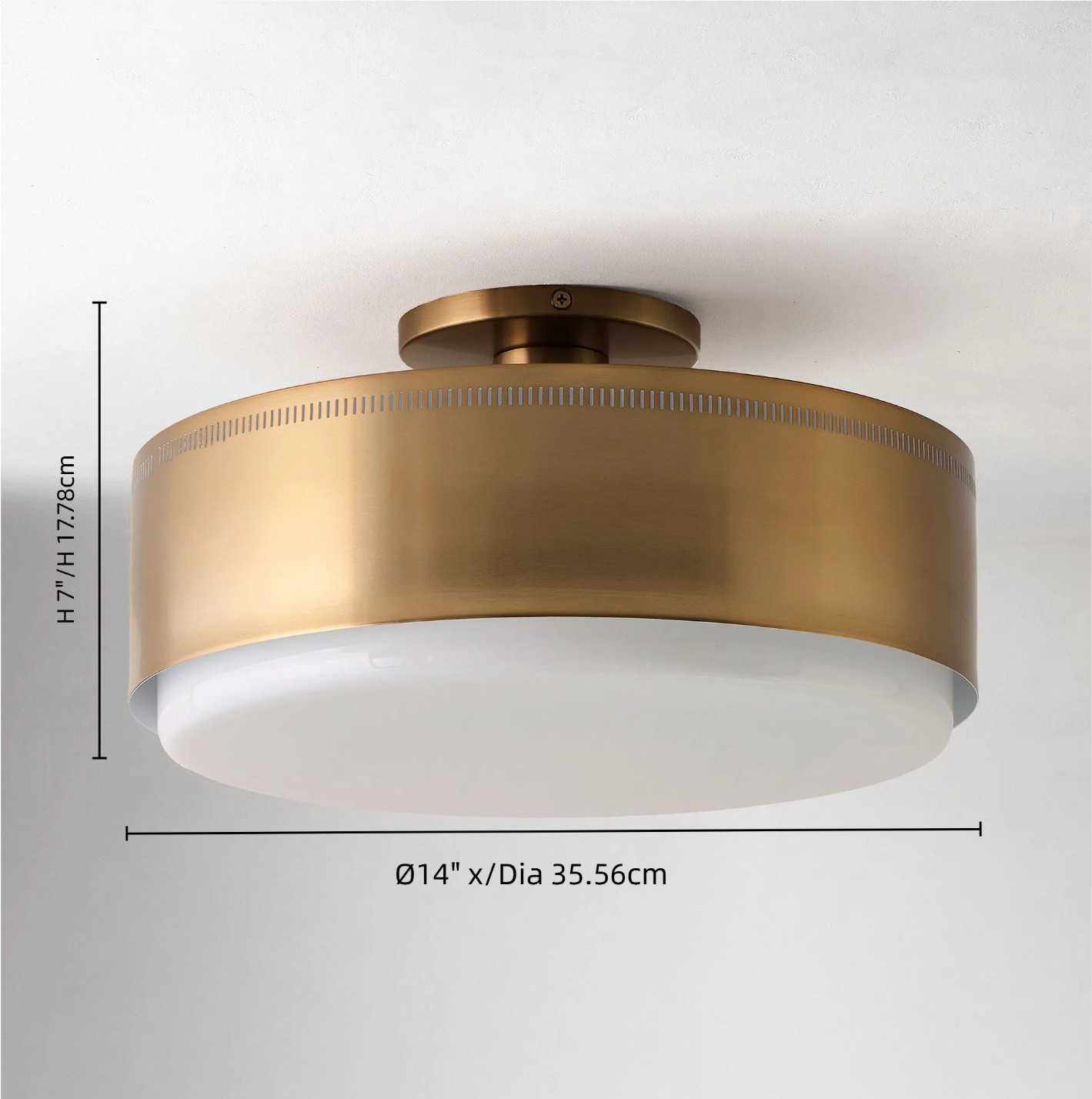 Bolvira Metal Flush Mount - Contemporary Ceiling Light with Subtle Glow K1322