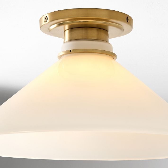 Aurenza Simple Flush Mount – Metal and Glass Ceiling Light for Any Room K1138