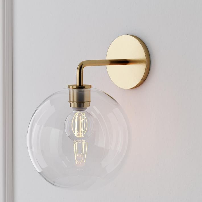 Selvion Artistic Globe Sconce Light - Handcrafted Glass Sculptural Wall Fixture K1158