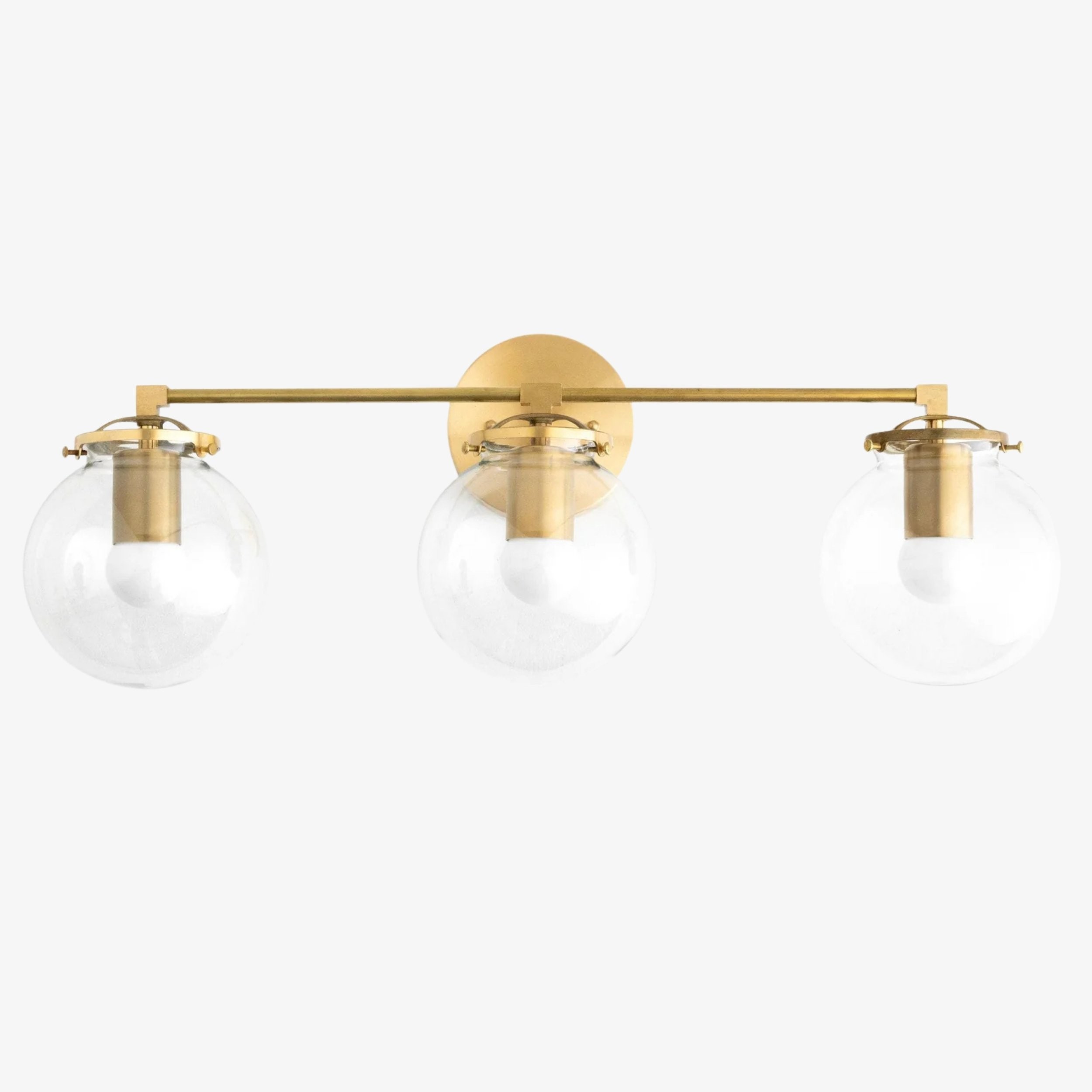 Glorica Glass 3 Shade Globe Vanity Light - Soft Bathroom Light Fixture K1453