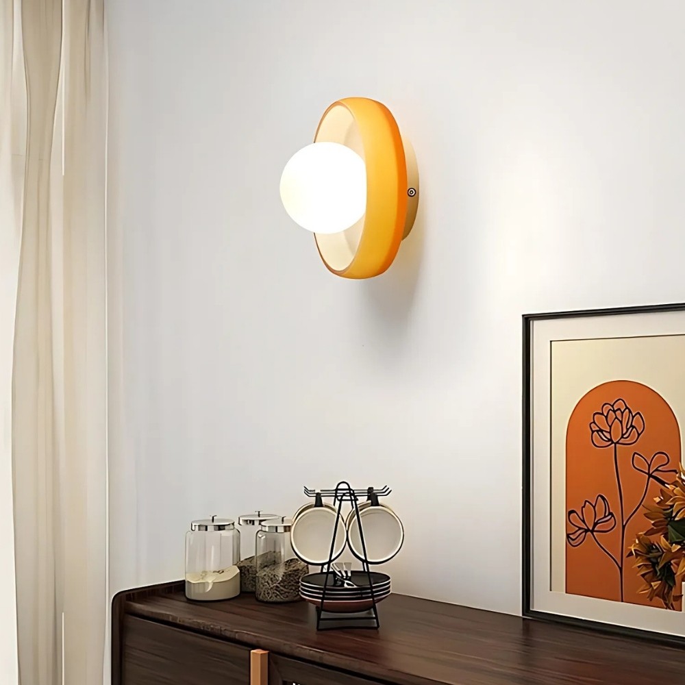 Colorful Glass Disc Orb Ceiling Light For Hallway K925