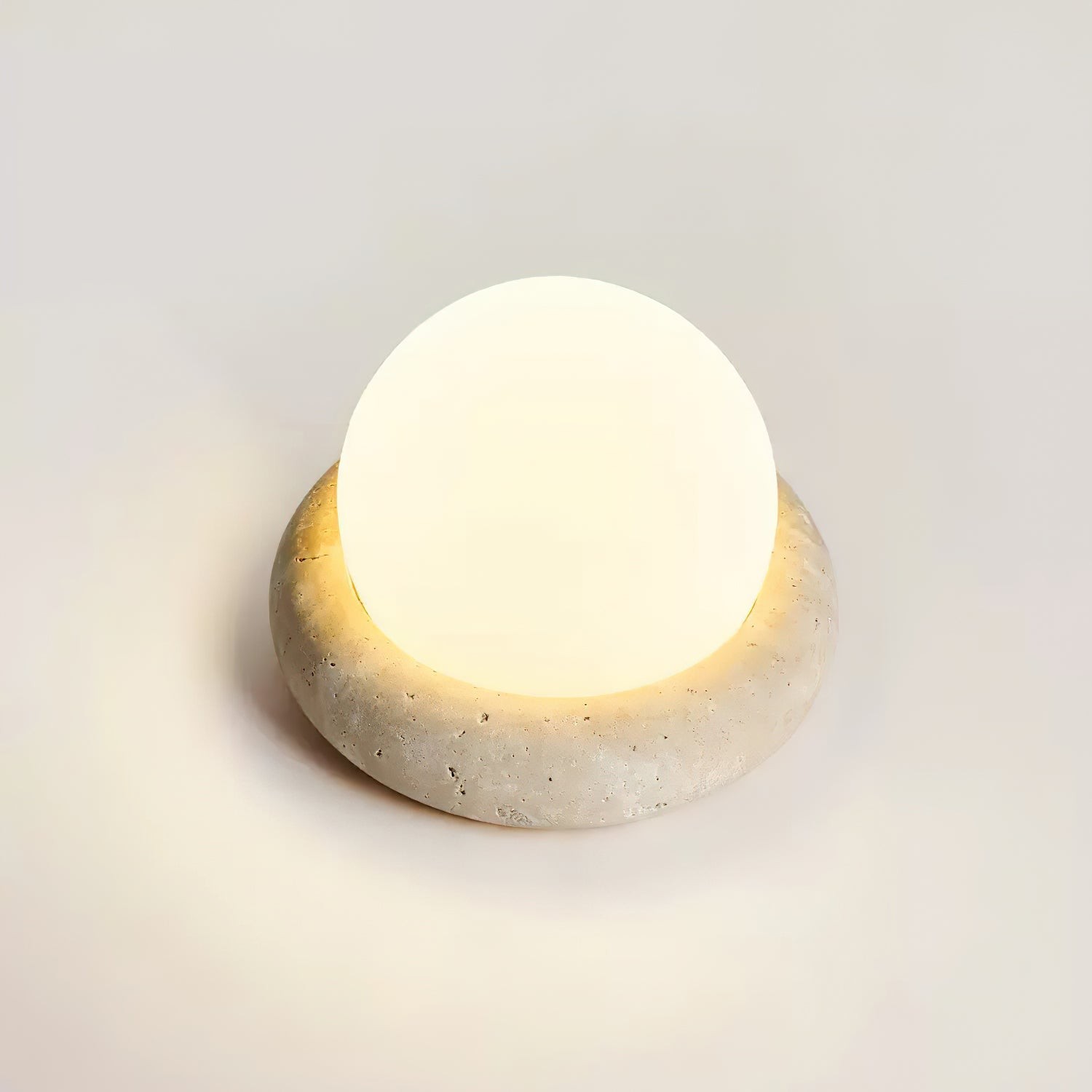 Modern Travertine Cute Mini Orb Table Lamp K853