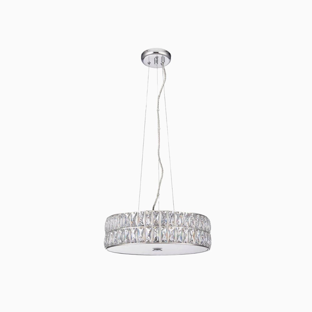 Glomara Style Geometric Crystal Pendant Light - Glamorous Dining Room Centerpiece K1936