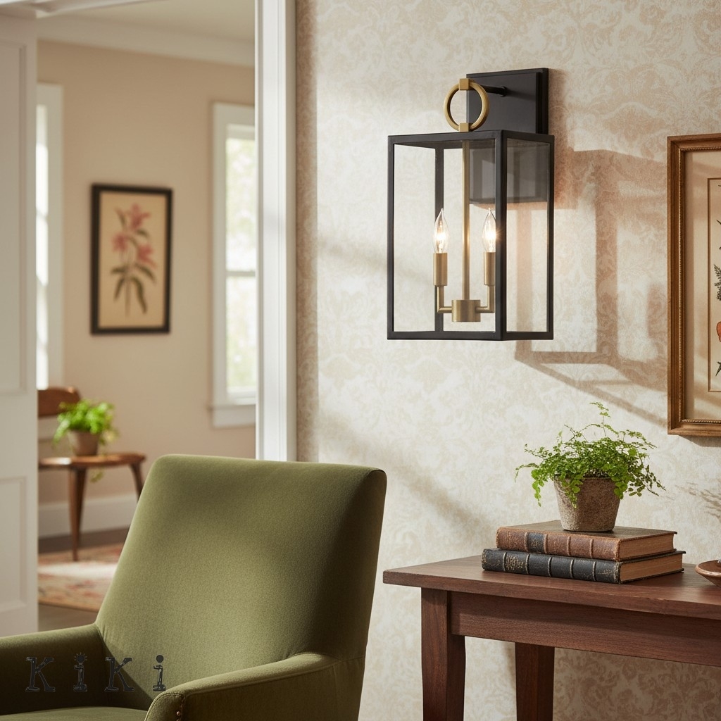 Ferrix Modern Glass and Iron Outdoor Wall Lamp - Stylish Exterior Lighting for Porch K1360