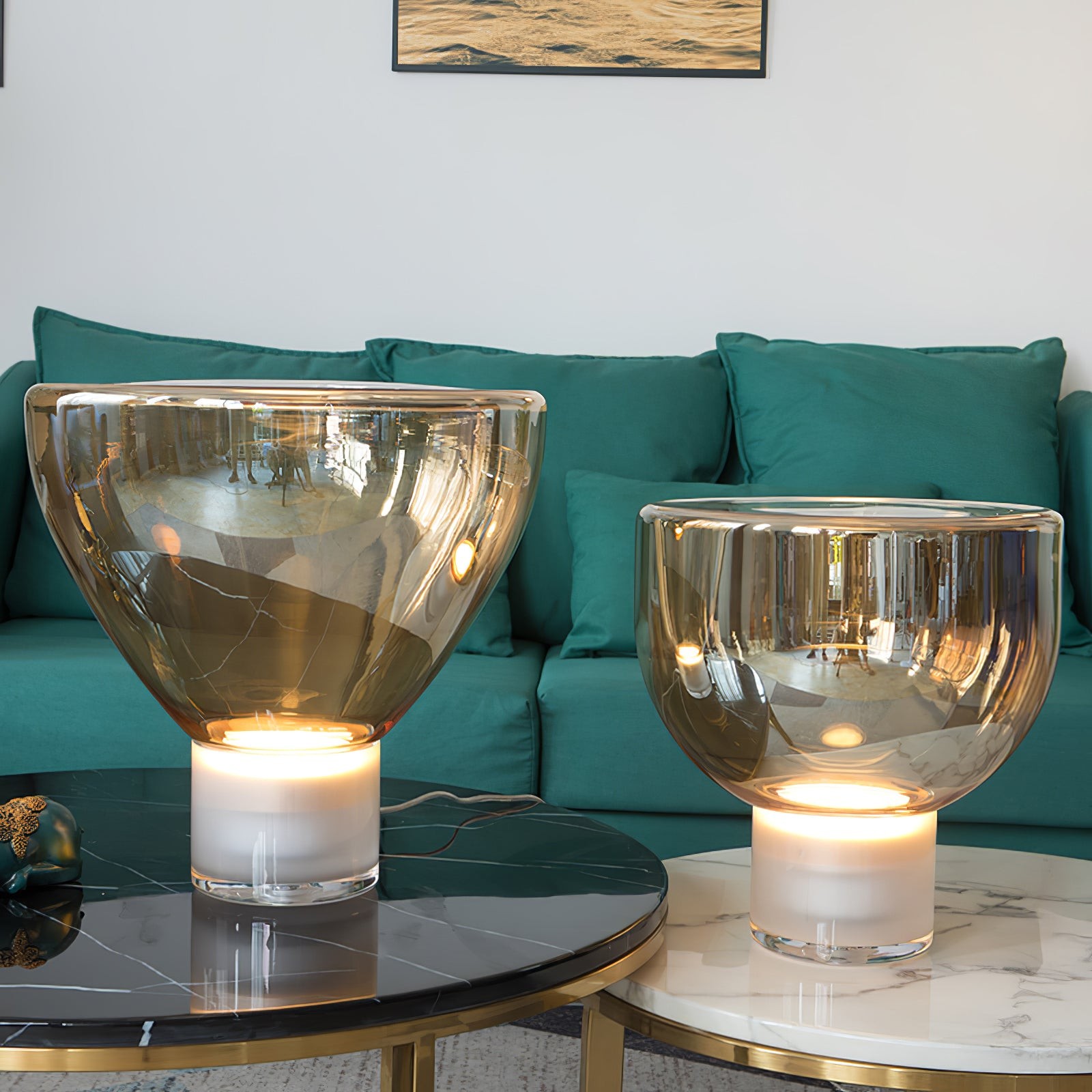 Nordic Simple Modern Luxury Glass Table Lamp For Study Room K220