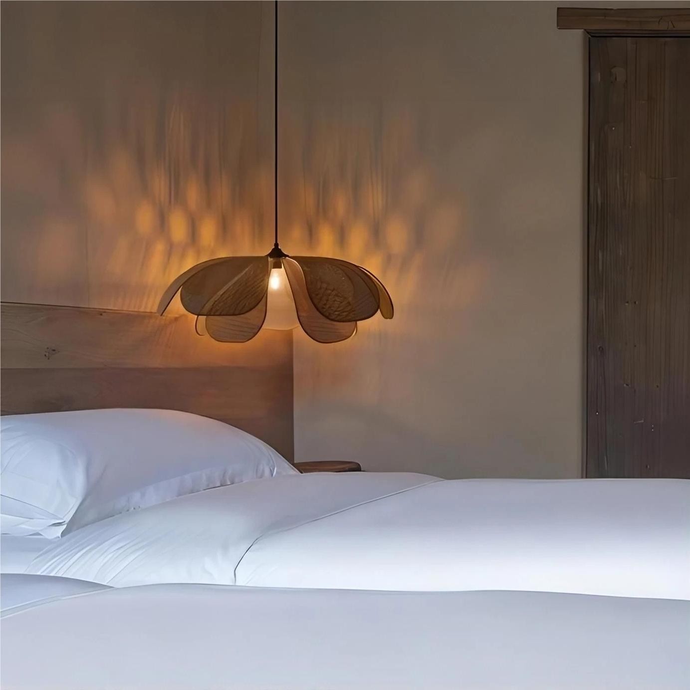 Rustic Petal Design Rattan Chandelier K75