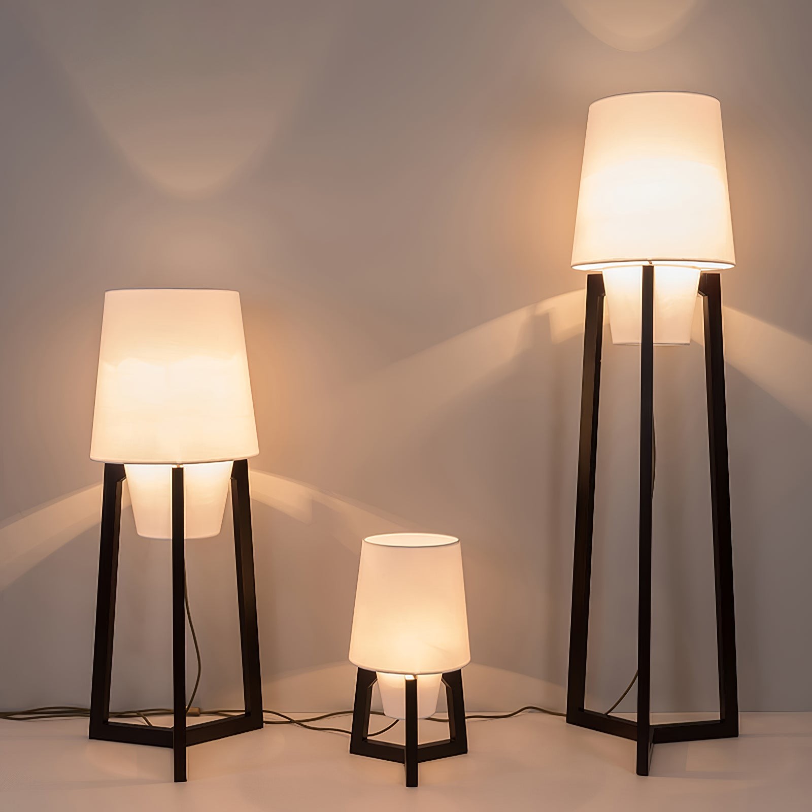 Modern Simple Chinese Style Solid Wood Floor Lamp K443