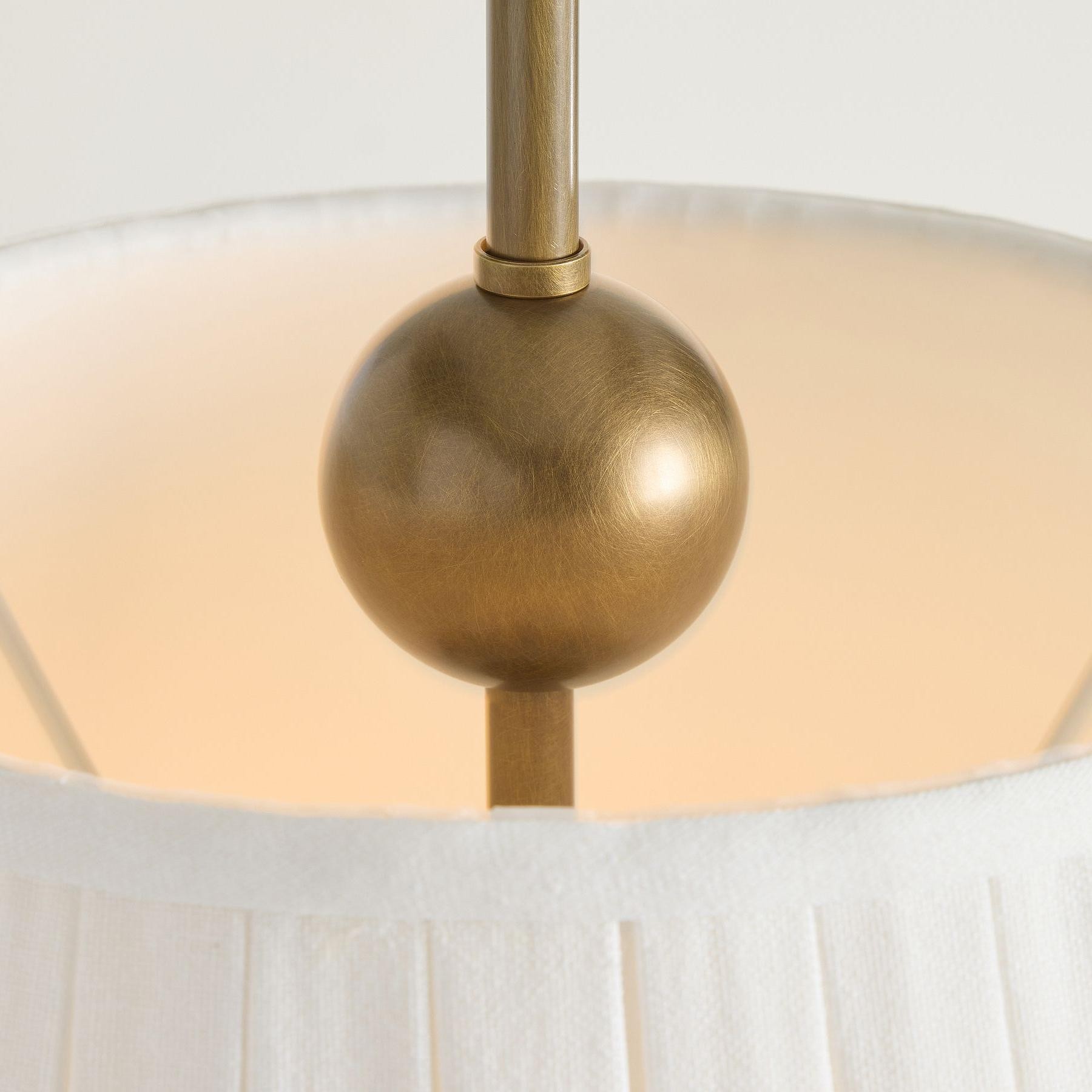 Luvora Refined Fabric Pendant Light – Pleated Textile Shade with Iron Base K1303