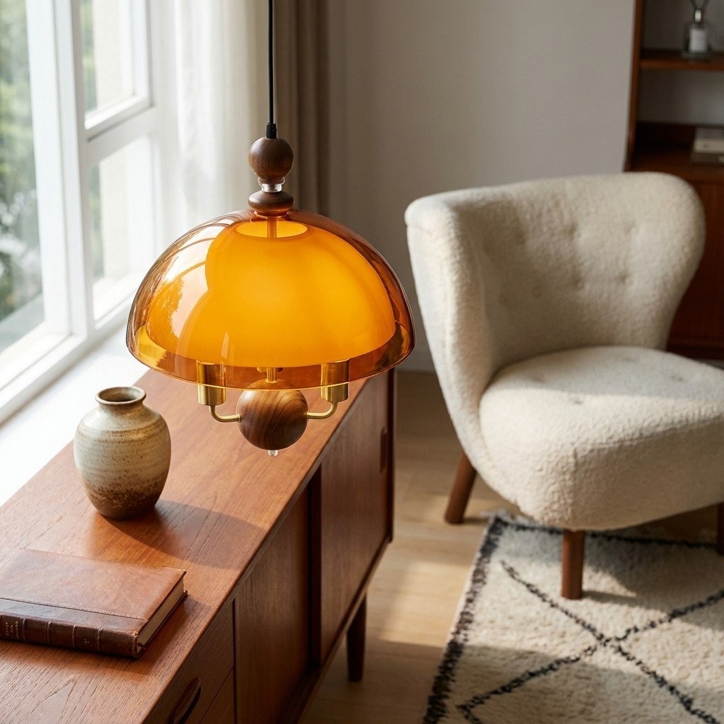Afterglow Sculptural Sunset Acrylic Pendant Light - Warm Ambient Lighting for Dining Room K2068