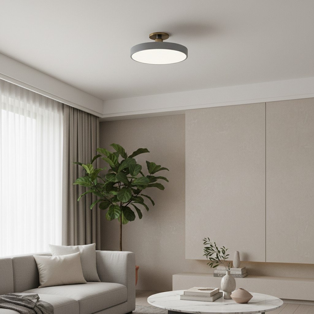 Ceilivon Minimalist Round Ceiling Light for Contemporary Sleek Interior Accent K2094