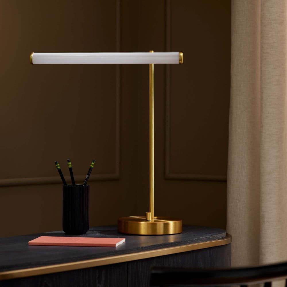 Voro Modern LED USB Table Lamp - Sleek Metal Desk & Bedside Lighting K1229