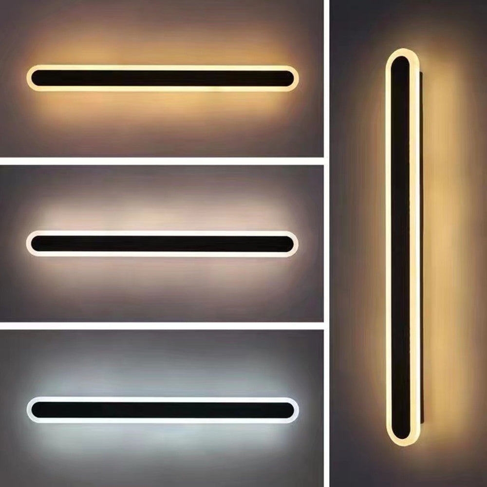 Edge Minimalist Metal Oval IP65 WaterProof Outdoor Wall Light D875