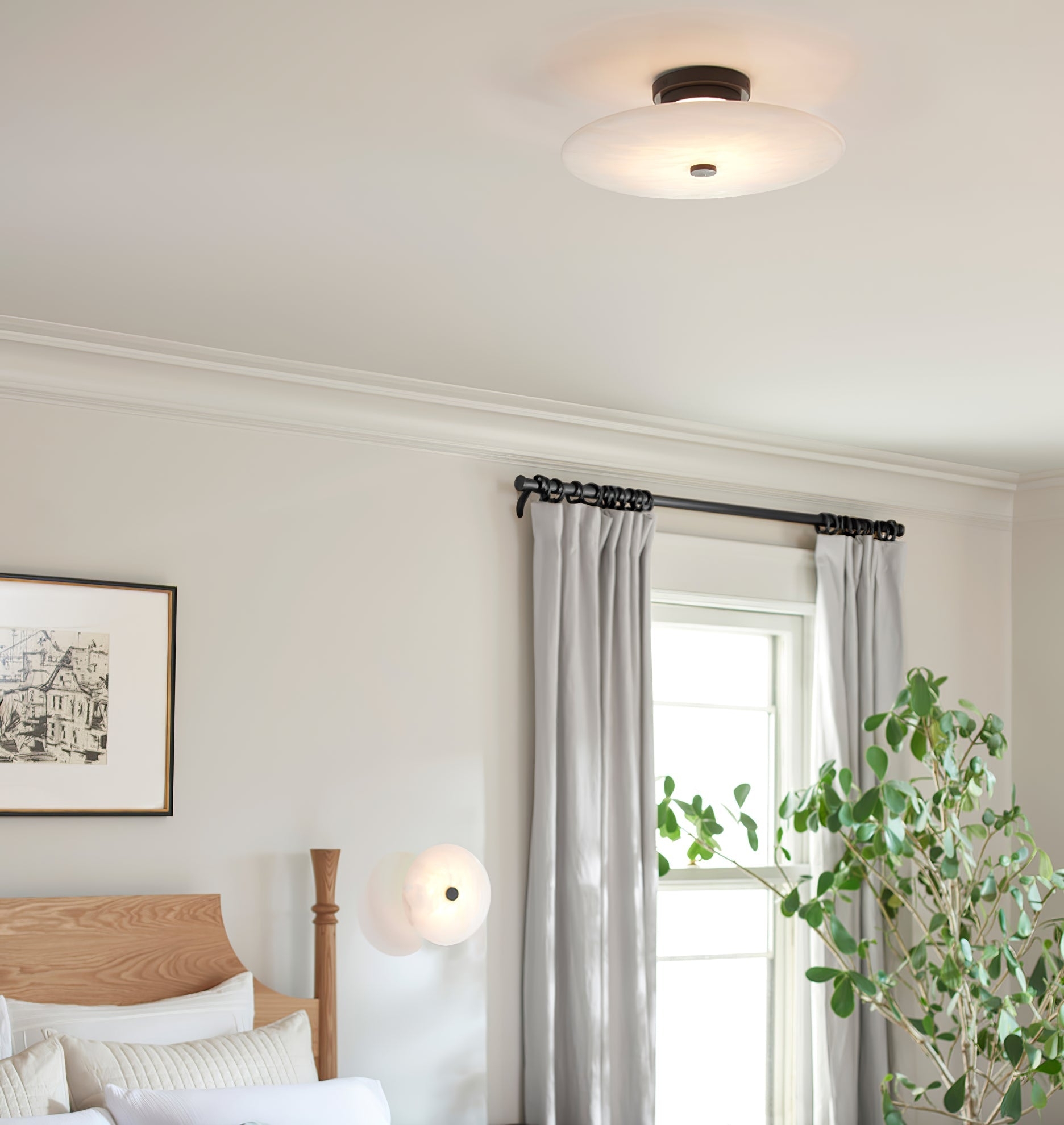 Ankeny Alabaster Ceiling Lamp D404