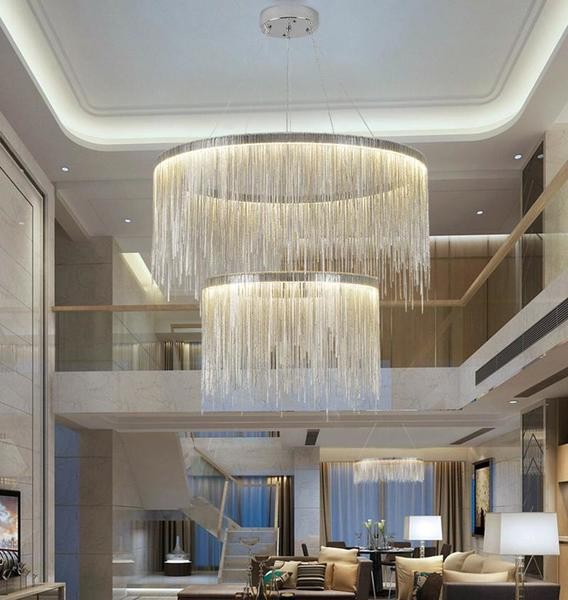 Aluminum Chain Chandelier