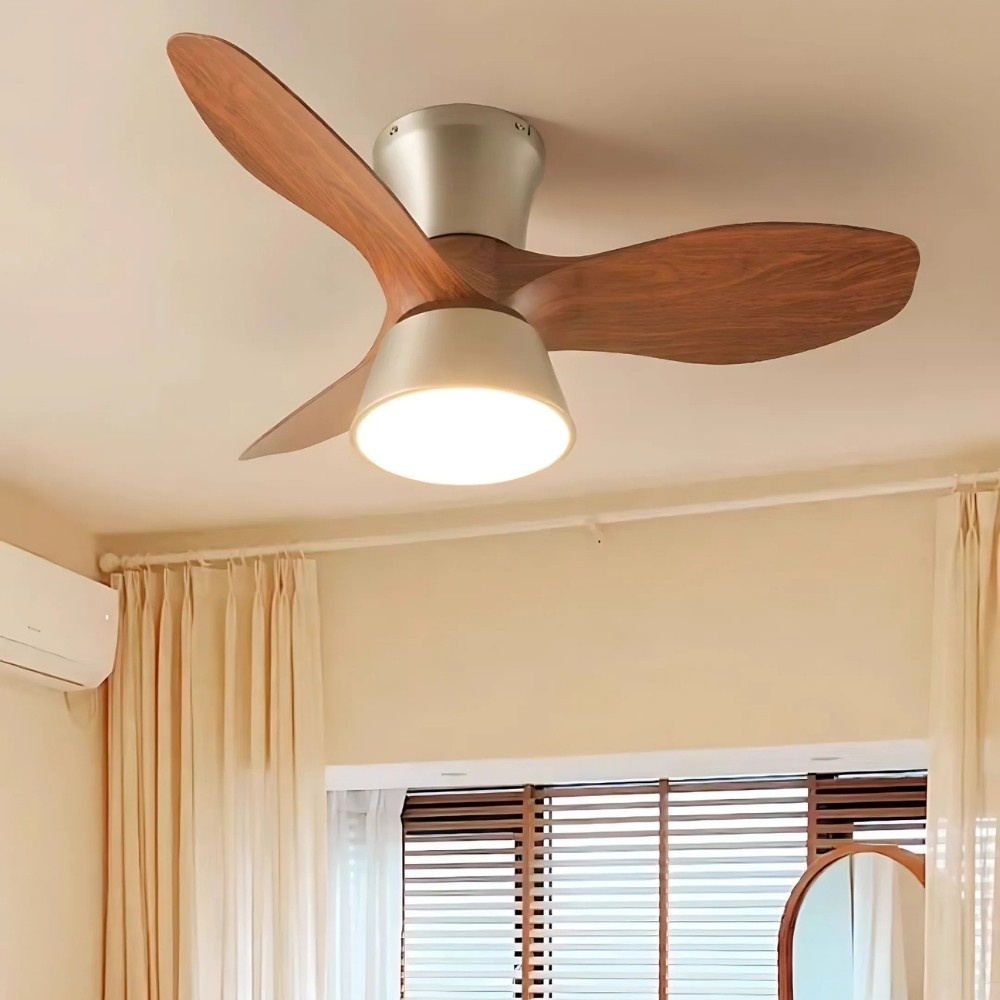 Retro Led Quiet Ceiling Fan Light For Dining Room K1111