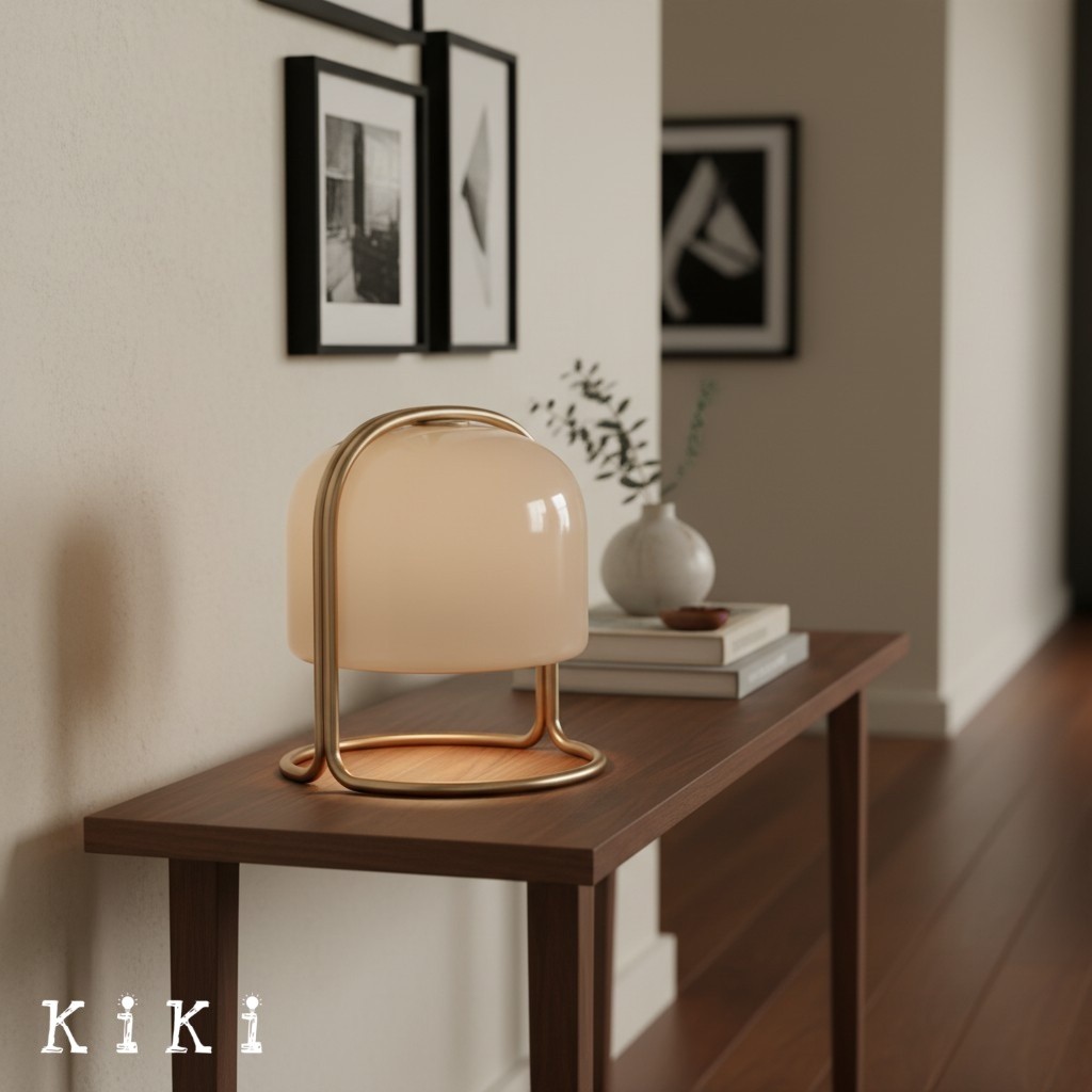 Nera Atmospheric Glass Metal Table Lamp - Retro Inspired Lamp for Bedroom and Living Room K2188