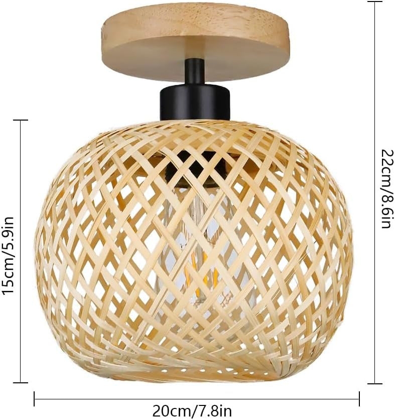 Handmade Ethereal Bamboo Ceiling Light D868