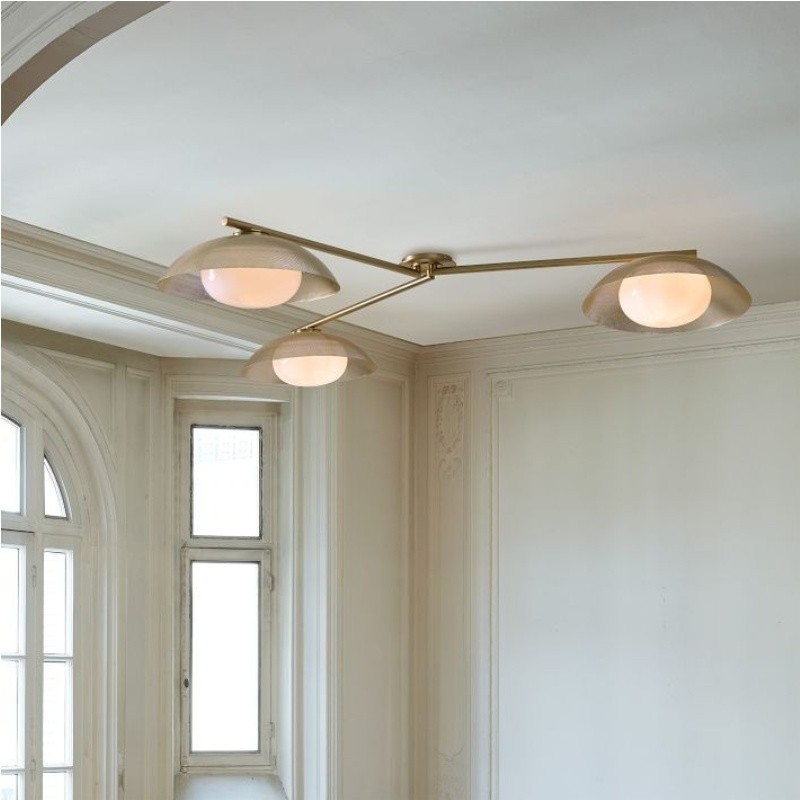 Elorina 3-Light Flush Mount Glass/Metal Ceiling Light - A Stylish Fixture for Modern Spaces K1292